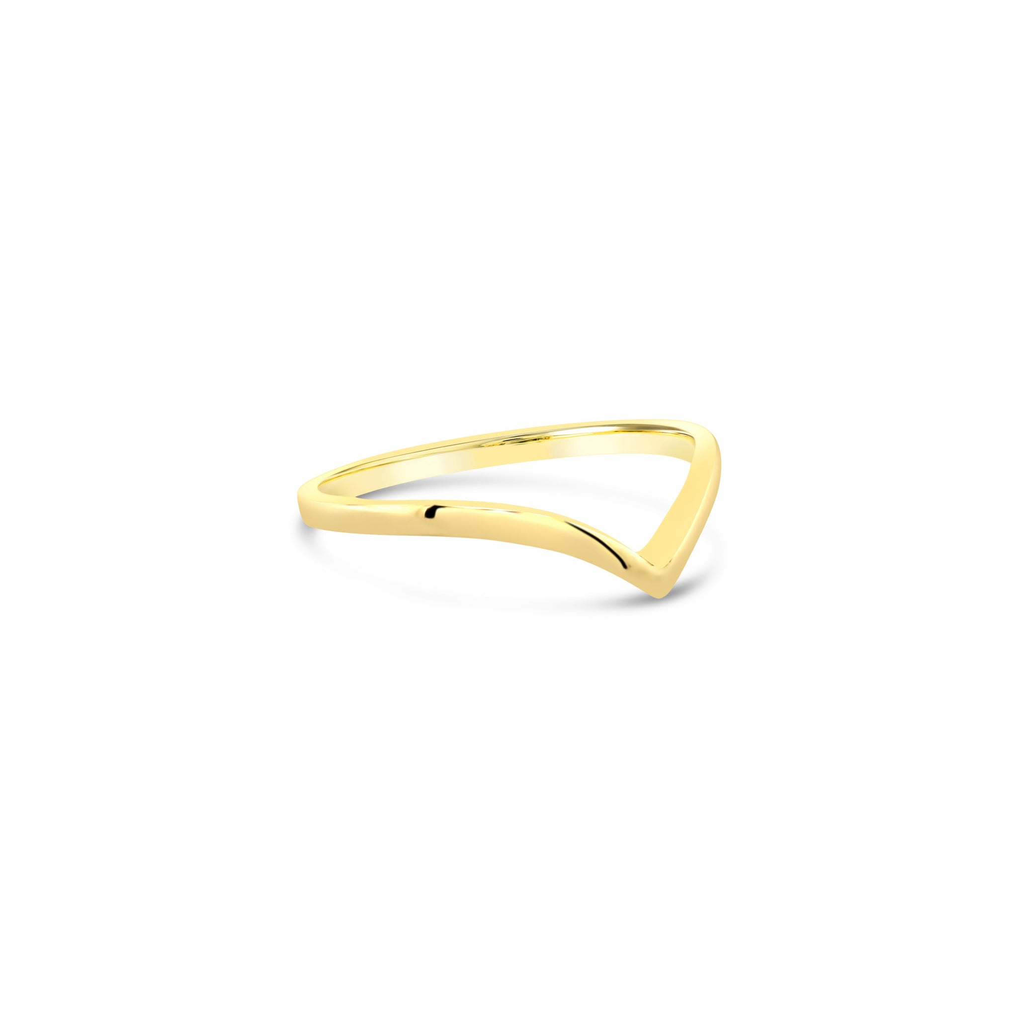 Curved Wedding V Ring – ARTEMER